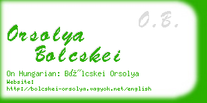orsolya bolcskei business card