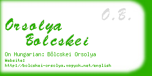 orsolya bolcskei business card